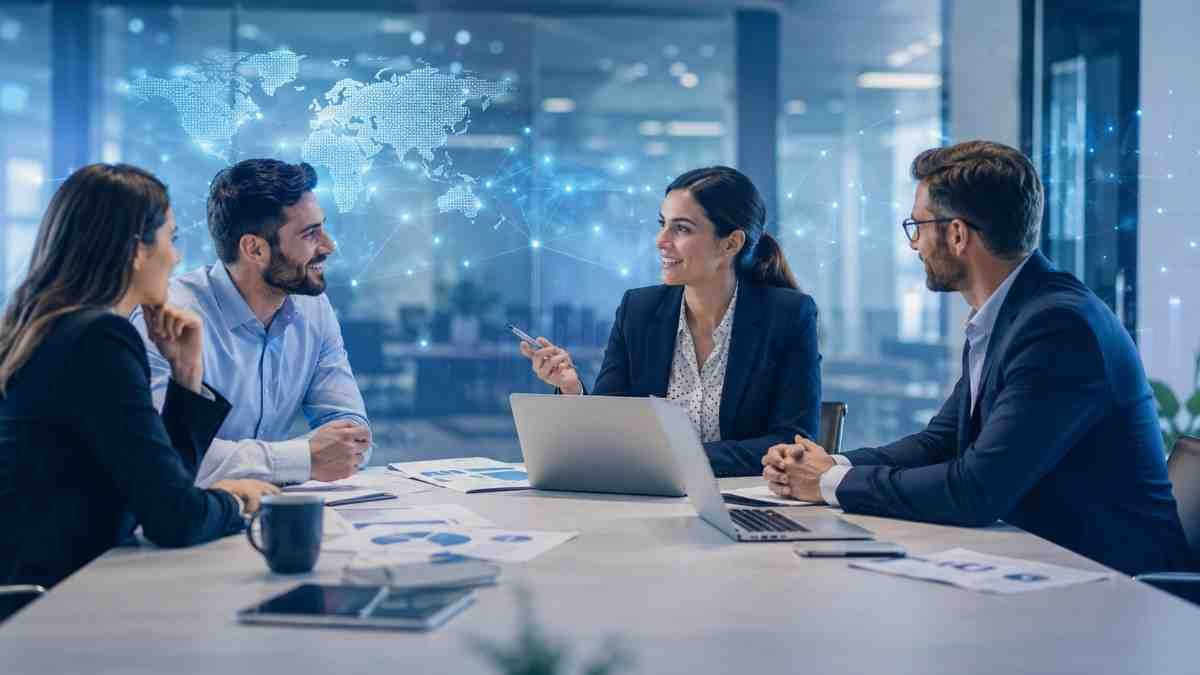 B2B lead generation team researching prospects and business opportunities