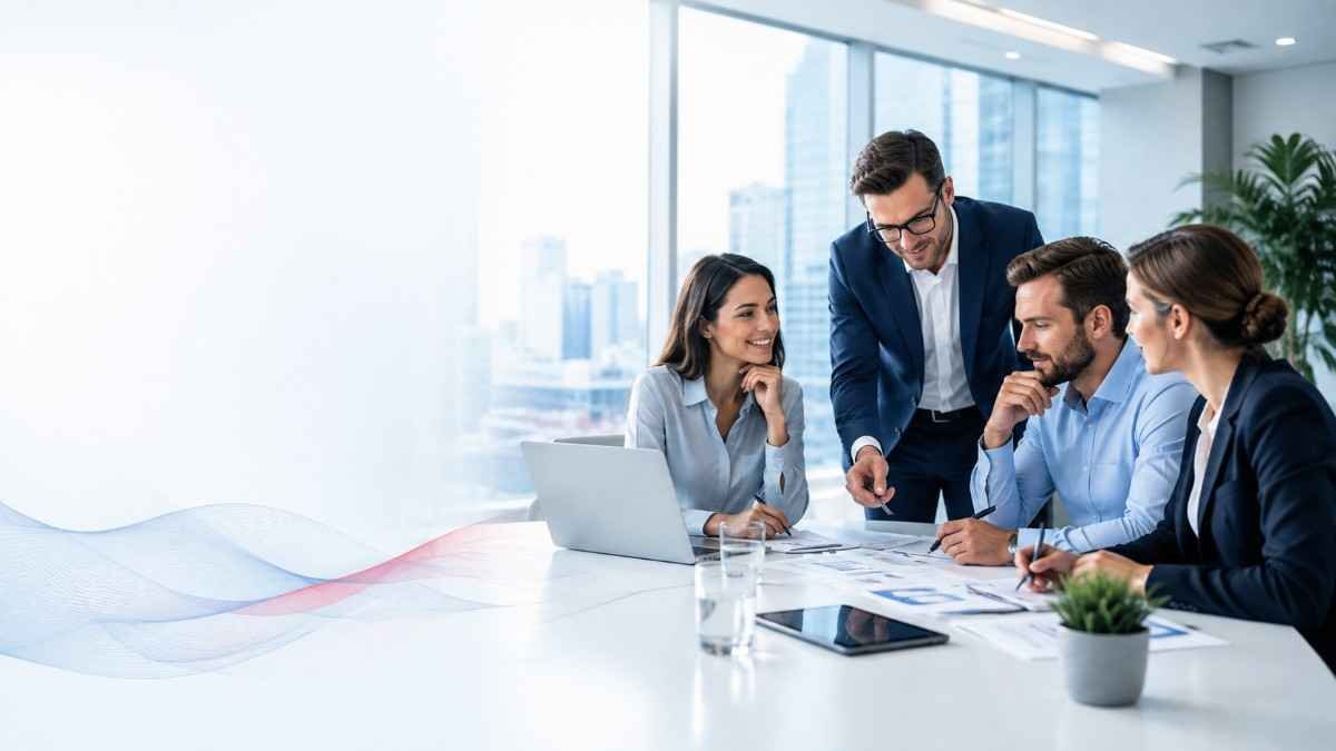 Valor Marketing team reviewing a B2B project requirement and communicating with a client