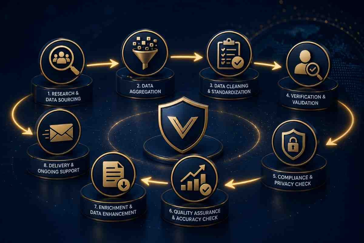 Family office data research verification quality review and delivery process